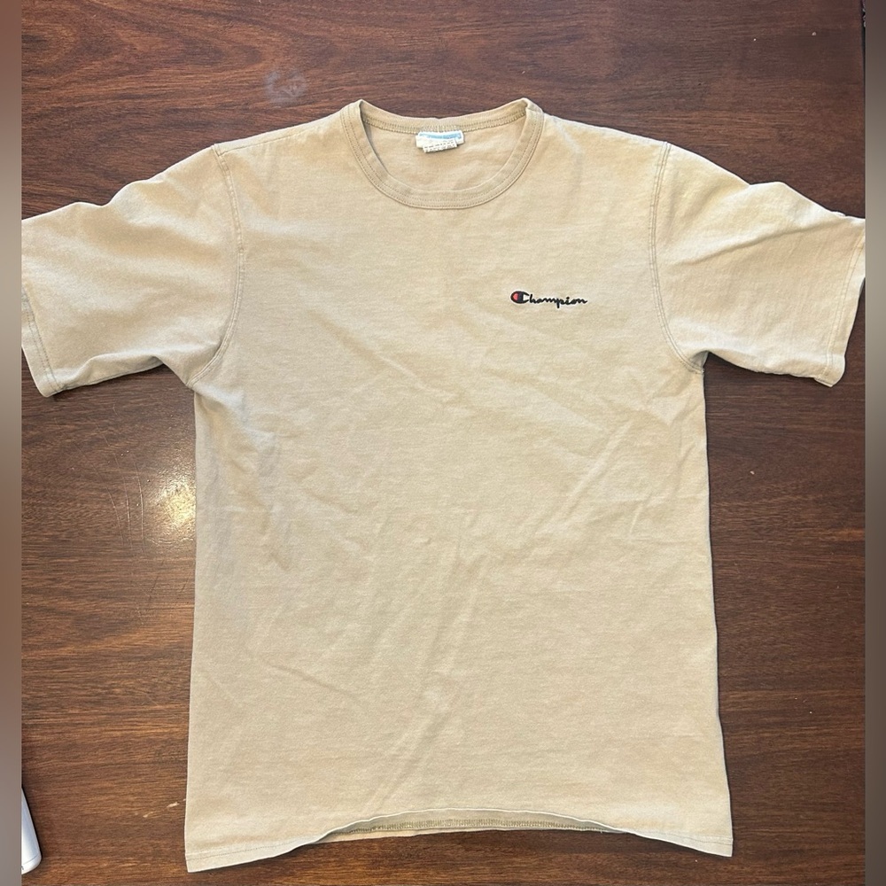 Champion Men's Beige Short Sleeve Tee
